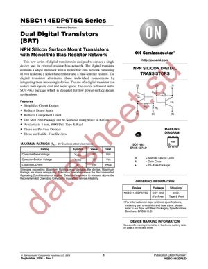 NSBC123JDP6T5G datasheet  